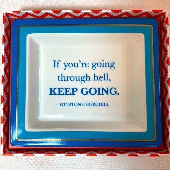TWO's COMPANY "if you're going through hell, KEEP GOING" inspiration quote tray - Picture 1 of 6